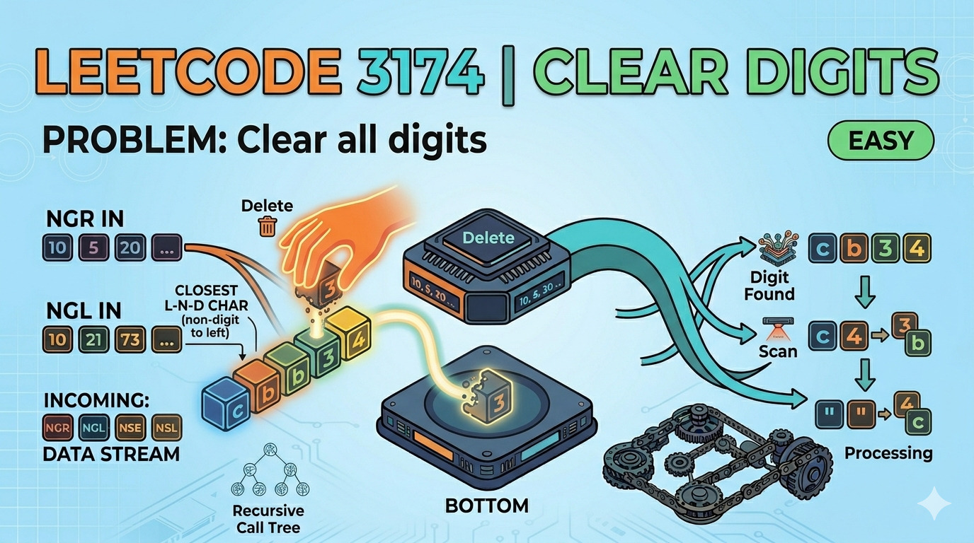 LeetCode 3174: Clear Digits — Multiple Approaches Explained | Kodesword ...